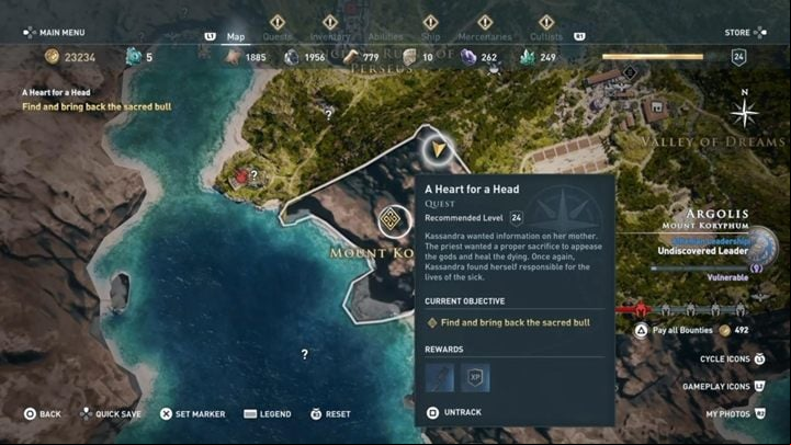In this quest you have to find a sacred bull and bring it to a priest - AC Odyssey: A Prescription for Discovery - Main Storyline - Assassins Creed Odyssey Guide