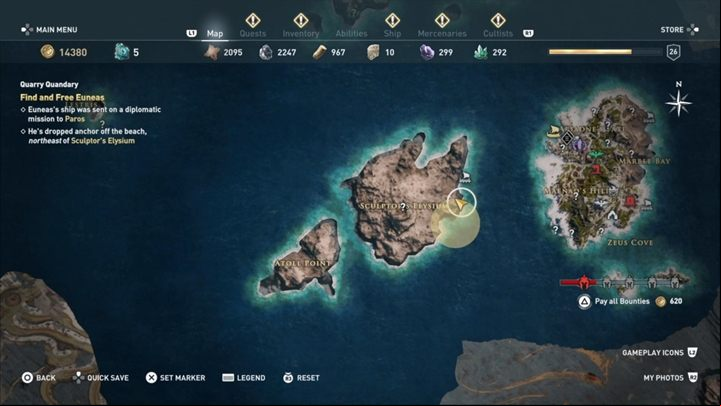 You must find Euneass ship - AC Odyssey: Paradise Lost - Main Storyline - Assassins Creed Odyssey Guide