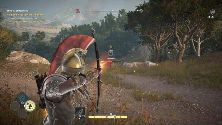 The last mercenary is easy to track down and kill, because she is lonely on the route - AC Odyssey: Paint it Red - Main Storyline - Assassins Creed Odyssey Guide
