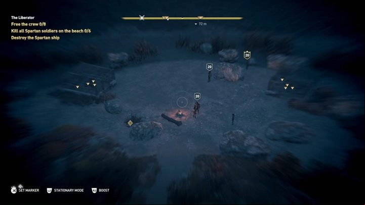 Now, you have to free of his crew and kill six Spartan soldiers - AC Odyssey: Attika, Side Quests - Side Quests - Assassins Creed Odyssey Guide