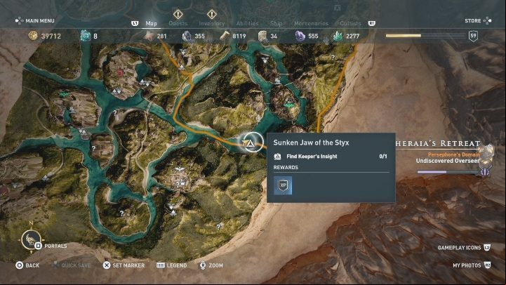 The first location - the Sunken Jaw of the Styx - is located on the border between Pheraias Retreat and Deukalions Heritage - AC Odyssey Fate of Atlantis: Meet Your Makers & The Keeper and Key Maker - Episode 1 - Fields of Elysium - Assassins Creed Odyssey Guide