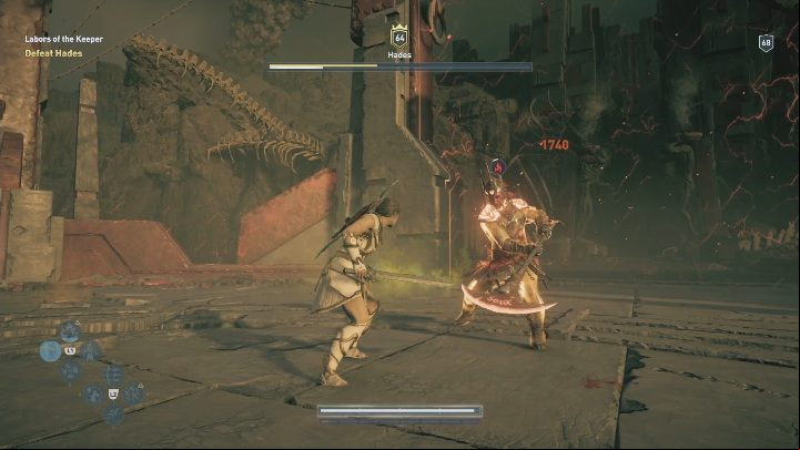 To quickly defeat Hades, you need to aim at his sides or back - AC Odyssey Fate of Atlantis: How to beat Hades? - Bosses - Assassins Creed Odyssey Guide