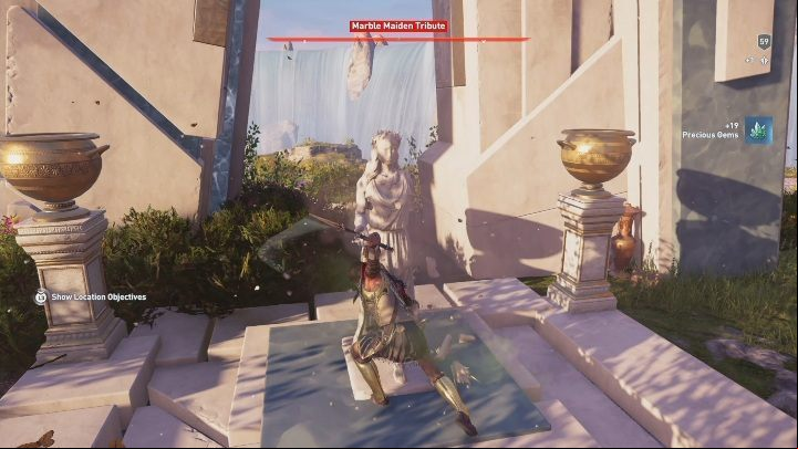 The third Marble Maiden Tribute is located south from the Fortress of the Three Sisters - AC Odyssey Fate of Atlantis: Deukalions Heritage, Marble Maiden Tribute - Marble Maiden Tribute - Assassins Creed Odyssey Guide