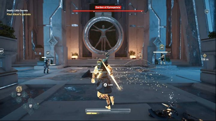 Your task will be to find Alkons parents, in order to do this you must first defeat the enemies in the building - AC Odyssey Fate of Atlantis: The Dikastes of Atlantis - Episode 3 - Judgement of Atlantis - Assassins Creed Odyssey Guide