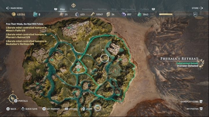 This mission revolves around releasing enslaved mortals in three locations: Minoss Faith, Pheraias Retreat, and Deukalions Heritage - AC Odyssey Fate of Atlantis: Free Their Minds, the Rest Will Follow - Episode 1 - Fields of Elysium - Assassins Creed Odyssey Guide