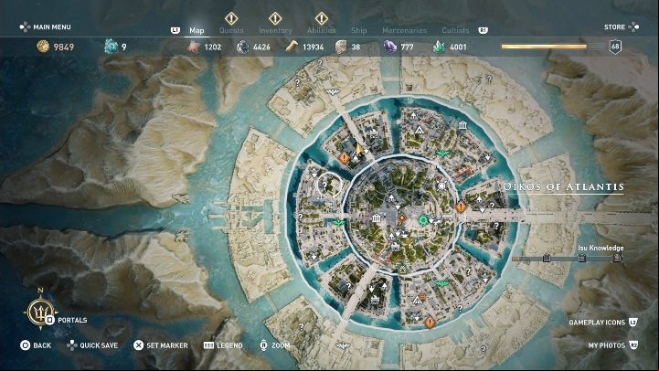 Archive of Hebe is located in the western part of Oikos of Atlantis - AC Odyssey Fate of Atlantis: Archive of Hebe, Archives - Archives - Assassins Creed Odyssey Guide
