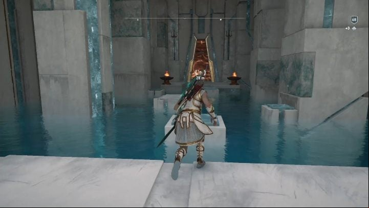 To get inside this location, you need to enter the cave located near the water - AC Odyssey Fate of Atlantis: Insight of War, Perception of Hermes - Perception of Hermes - Assassins Creed Odyssey Guide