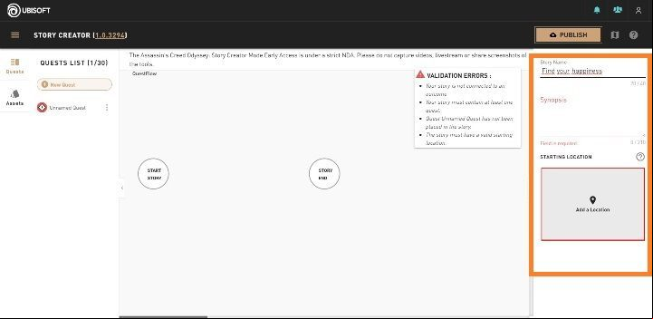 Your next task is to name the mission, create its brief description and determine the launch site - AC Odyssey: Your mission - how to create in Story Creator Mode? - Story Creator Mode - Assassins Creed Odyssey Guide