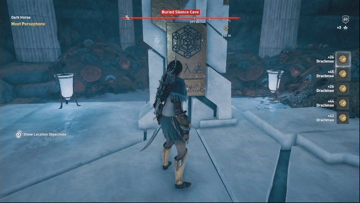 Activate the table once you eliminate the opponents - AC Odyssey Fate of Atlantis: Buried Silence Cave, Perception of Hermes - Perception of Hermes - Assassins Creed Odyssey Guide