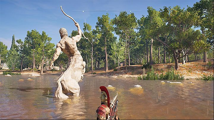 Solving the riddle: If you want to solve the riddle using the hints from the tablet, you can reach the small water reservoir in the Plains of Flax subregion shown in the picture 1 - AC Odyssey: Ainigmata Ostraka on Elis - Ainigmata Ostraka - Assassins Creed Odyssey Guide