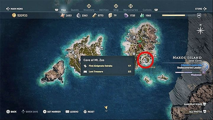 Chest location: Cave of Mt - AC Odyssey: Legendary Chests - Best builds - Assassins Creed Odyssey Guide