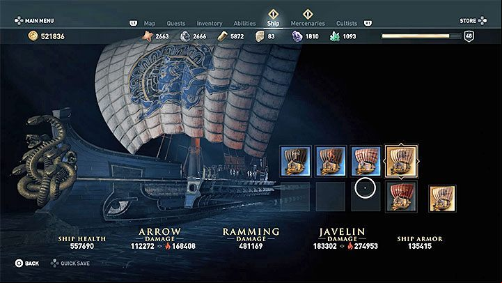 Item stats and type: Unique sail pattern - The Minotaurs Revenge - AC Odyssey: Legendary Chests - Best builds - Assassins Creed Odyssey Guide
