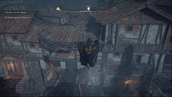 Start: The paper can be found on a rope hung between buildings - AC Valhalla Siege of Paris: Flying Paper, Amienois - secrets - Amienois - Assassins Creed Valhalla Guide and Walkthrough