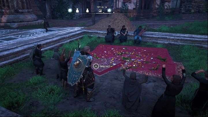 Once you've helped Kitt, Ysane, and freed Cynewulf, head to the plaza to see if they'll perform the previously planned show together - Assassins Creed Valhalla: Falling Stars - Lunden - Assassins Creed Valhalla Guide and Walkthrough