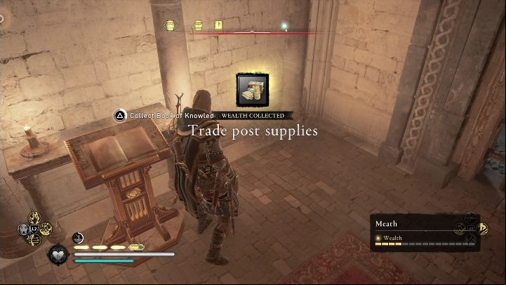On this map you can get 1 book of knowledge, which will provide you with new combat abilities - AC Valhalla Wrath of the Druids: Meath - map - Maps of Ireland - Assassins Creed Valhalla Guide and Walkthrough
