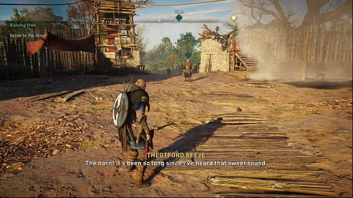 After a while, the sheriff and his men will come to the settlement - Assassins Creed Valhalla: A Raising Iron - East Anglia - Assassins Creed Valhalla Guide and Walkthrough