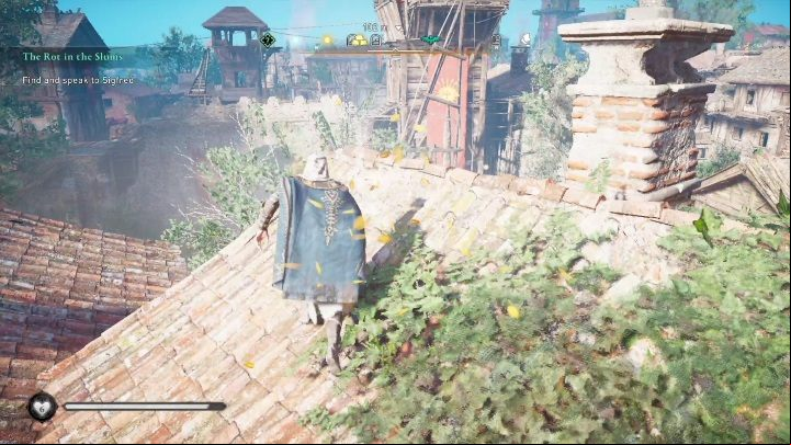 End: The paper will stop near a brick chimney - AC Valhalla Siege of Paris: Flying Paper, Paris - secrets - Paris - Assassins Creed Valhalla Guide and Walkthrough