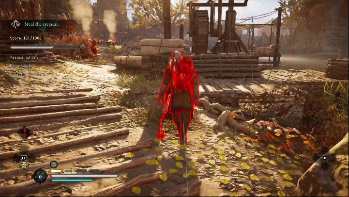 The challenge will end when you steal the treasure - even if you don't complete the other objectives available on this map - AC Valhalla: Raven Mastery Challenge - Templebrough Fort - Templebrough Fort - Assassins Creed Valhalla Guide and Walkthrough