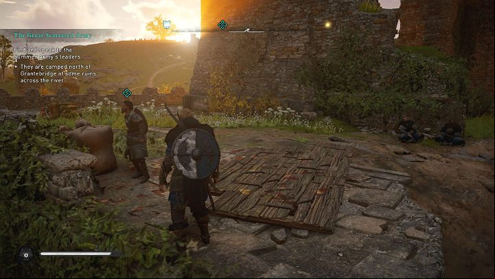 You will find the required NPC right next to the synchronization point - Assassins Creed Valhalla: The Great Scattered Army - Grantebridgescire - Assassins Creed Valhalla Guide and Walkthrough