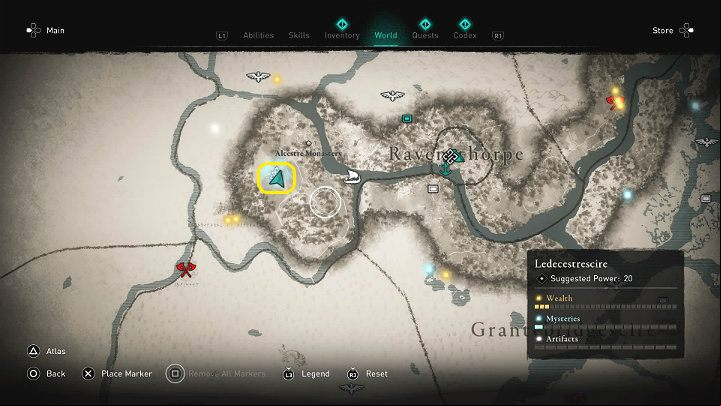 In the place marked in the picture above, you will meet a child, Mae, who apparently cares about the fate of a particular leaf on the tree - Assassins Creed Valhalla: The Last Leaf of Fall - Ledecestrescire - Assassins Creed Valhalla Guide and Walkthrough
