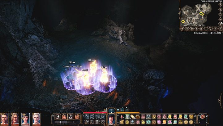 spells, such as Bless, will also come in handy, granting your party bonuses to their attack rolls and saving throws - Baldurs Gate 3: How to defeat Phase Spider Matriarch in BG3? - Bosses and difficult fights - Baldurs Gate 3 Guide, Walkthrough