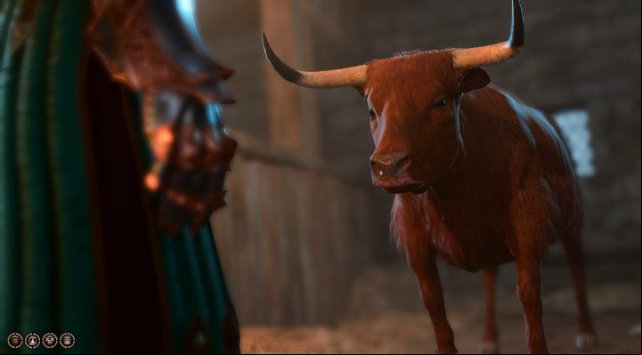 During the first conversation with the Strange Ox, you will realize that the animal is not who it claims to be - Baldurs Gate 3: Who is the Strange Ox in BG3? - Campaign - Baldurs Gate 3 Guide, Walkthrough