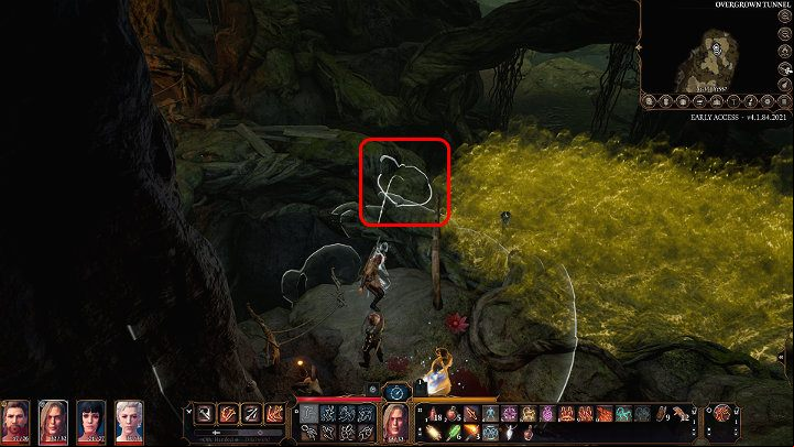 Approach the edge of the rock, and jump once again - aim for the spot marked in the image above - Baldurs Gate 3: How to beat Auntie Ethel (Green Witch)? - Bosses and difficult fights - Baldurs Gate 3 Guide, Walkthrough