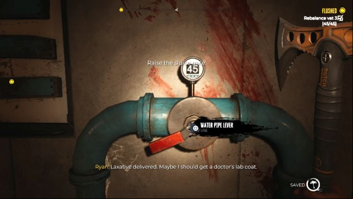 You must now once again use the lever with value 45 - Dead Island 2: Brentwood Sewer pressure puzzle - Puzzles - Dead Island 2 Guide