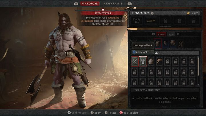 In the Wardrobe tab, you can change the appearance of your equipment without affecting the statistics (Transmog) - Diablo 4: How to change gender and appearance? - Character - Diablo 4 Guide