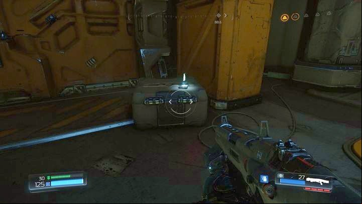 Go to the room ahead of the blue barrier after destroying the first Gore Nest - Doom: All secrets in Argent Facility - Secrets - Doom Game Guide & Walkthrough