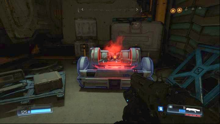 In its left corner there is an Argent Cell to which you can get by walking around the construction in the middle from the right side - Doom: All secrets in Argent Facility - Secrets - Doom Game Guide & Walkthrough