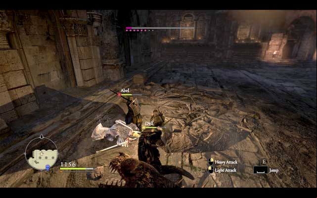 You can knock down the opponent, once it happens hit him with the most powerful attacks - Forsaken Cathedral - Walkthrough - Dragons Dogma - Game Guide and Walkthrough