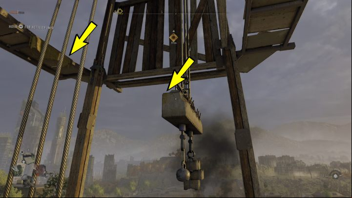 Wait for the metal beam to go down and jump towards it - Dying Light 2: Windmills (Quarry End) - list - Windmills - Dying Light 2 Guide