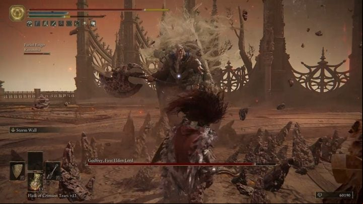 In the first phase, the opponent attacks mainly with his ax - Elden Ring: How to beat Hoarah Loux, Warrior? - Leyndell, Ashen Capital - Elden Ring Guide