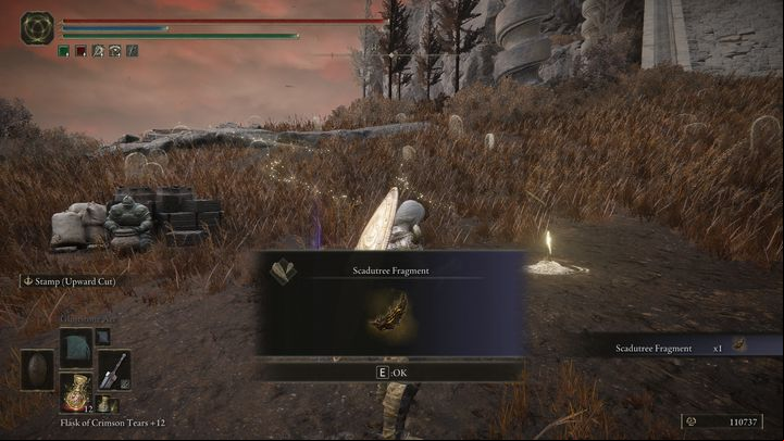 You will find the Scadutree Fragment near the Site of Grace Main Gate Cross, near the stairs leading to Belurat - Shadow of the Erdtree: All Scadutree Fragments map - Secrets and Collectibles - Elden Ring Guide