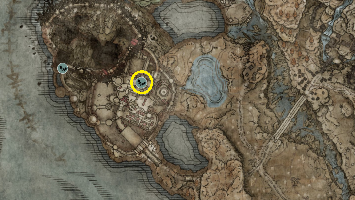 You'll need to explore the lower levels of the settlement's rooms and avoid the debris to get inside - Shadow of the Erdtree: All Scadutree Fragments map - Secrets and Collectibles - Elden Ring Guide