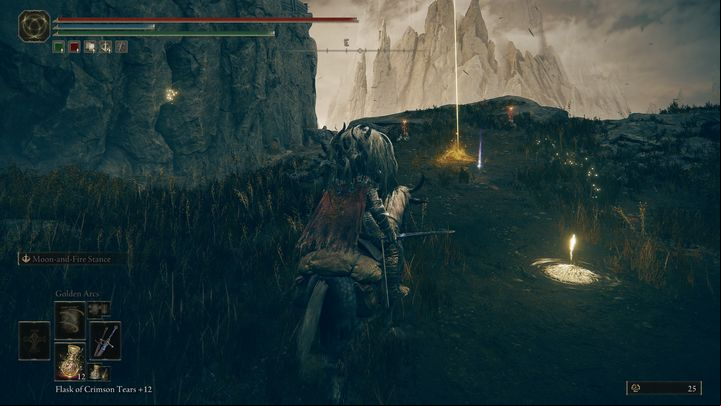 The Scadutree Fragment is located near the Site of Grace Pillar Path Cross, southeast of the castle front - Shadow of the Erdtree: All Scadutree Fragments map - Secrets and Collectibles - Elden Ring Guide