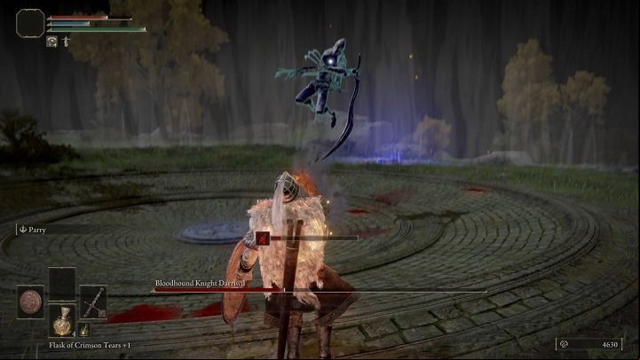 If you manage to avoid his death from above, you can return with the same attack, - Elden Ring: How to beat Bloodhound Knight Darriwil? - Stormhill - Elden Ring Guide