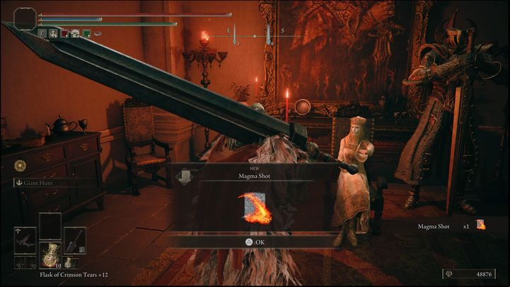 For reporting the completion to Tanith, you will receive a new spell, Magma Shot - Elden Ring: Tanith / Volcano Manor questline - walkthrough, solution - Quests - Elden Ring Guide