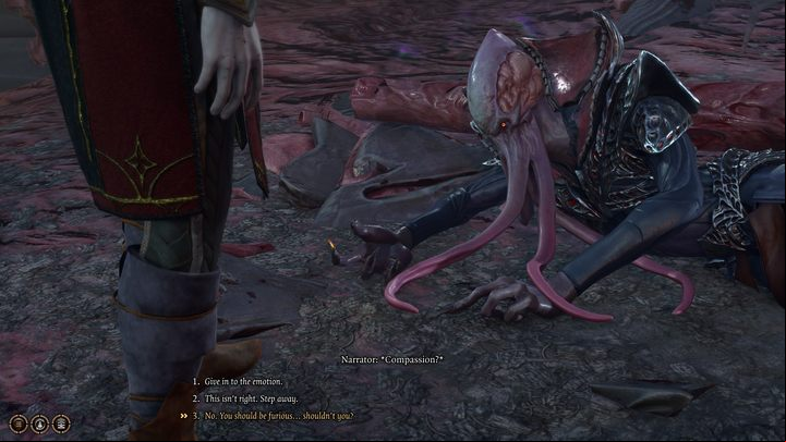 As soon as you approach the mind flayer, the monster will try to take control of your mind - Baldurs Gate 3: Removing the Parasite walkthrough - Act 1 - Baldurs Gate 3 Guide, Walkthrough