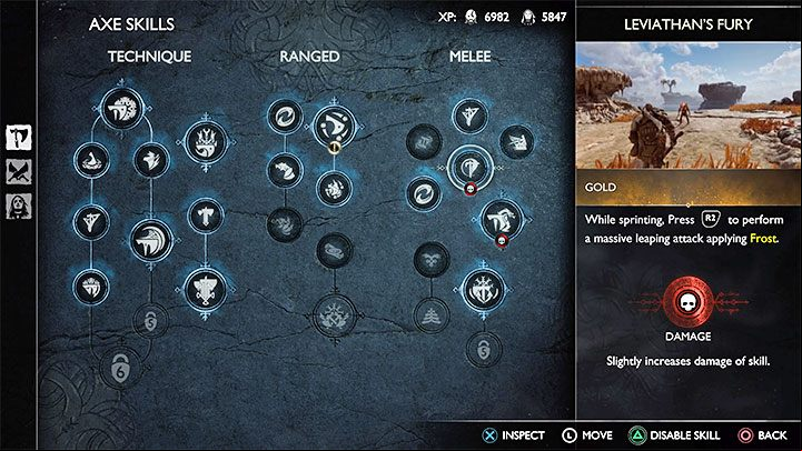 The following list contains our recommended skills for the Leviathan Axe, including those available from the very beginning of the game which don't need to be purchased - God of War Ragnarok: Kratos best skills - Character development - God of War Ragnarok Guide