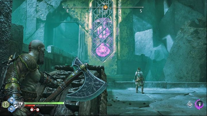 Grab onto the upper edge on the arena - God of War Ragnarok: Reunion - walkthrough - Walkthrough - God of War Ragnarok Guide