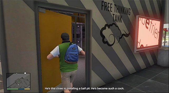 The entrance to the room with the prototype - GTA 5: Friend Request walkthrough - Main missions - GTA 5 Guide