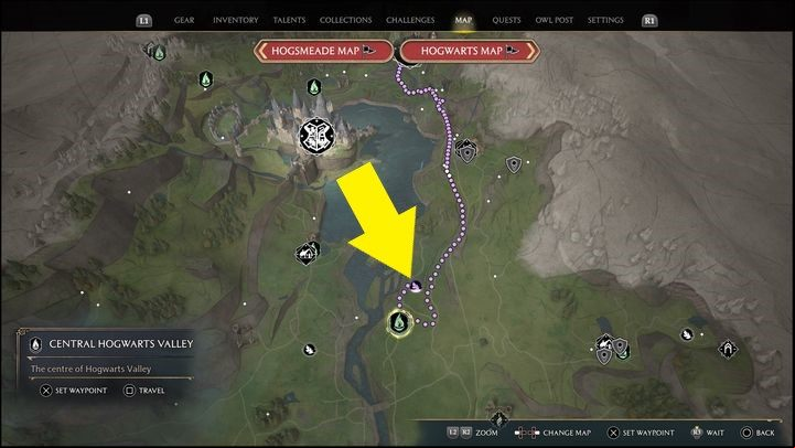 Interactive Map: Merlin Trial - South Hogwarts Region #9 - Hogwarts Legacy: South Hogwarts Region - all Merlin Trials - Merlins Trials - Hogwarts Legacy Guide