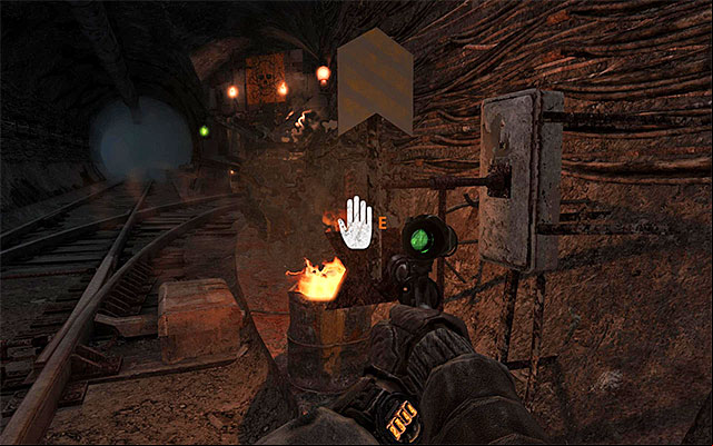 Return to the fork now and interact with the switch here - Use the railcar to reach Venice - part 2 | Chapter 13: Bandits - Chapter 13: Bandits - Metro: Last Light Game Guide