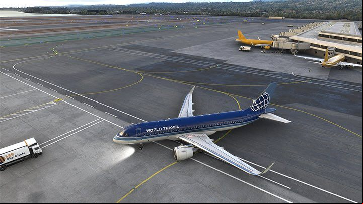 When the plane has enough room to make a u-turn, re-use the keys SHIFT+P to cancel PushBack - Microsoft Flight Simulator: Flight Preparation and Cold Start - Example flight - Microsoft Flight Simulator 2020 Guide