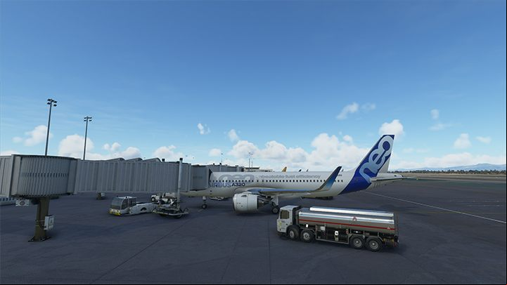 When it arrives, a fuel supply menu will be displayed - the same that can be activated through the toolbar - Microsoft Flight Simulator: Ground Services - Basics - Microsoft Flight Simulator 2020 Guide