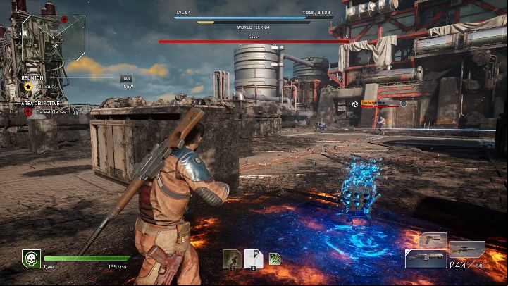 Discharge Mine is the boss's first unique ability to watch out for as you move around the arena - Outriders: Gauss - how to defeat the boss? - Bosses - Outriders Guide