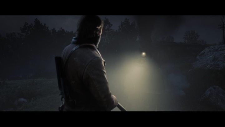 The next step is to reach the camp - speak with John Marston about the stolen cargo - Red Dead Redemption 2: Pouring Forth Oil - walkthrough - Chapter 2 - Horseshoe Overlook - Red Dead Redemption 2 Guide
