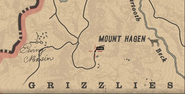 This Carving can be found around Mount Hagen - Red Dead Redemption 2: Rock carvings - where to find all of them? Maps - Dinosaur bones and Rock Carvings - Red Dead Redemption 2 Guide